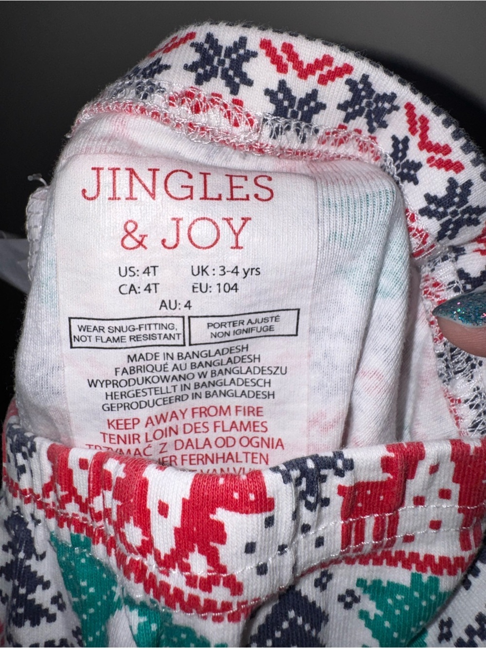 Christmas Crew Red Kids Pajama Set - Picture 6 of 6
